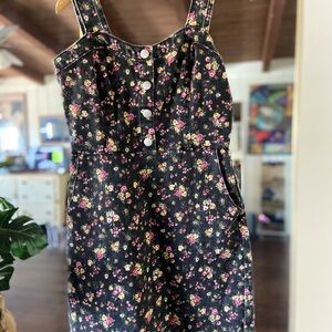 No Boundaries Black Floral Dress